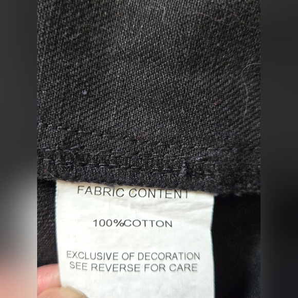 VALFRE Black Denim Jacket with Butterfly Back. Size Small - Picture 13 of 16